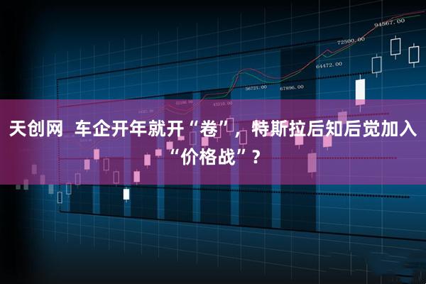 天创网  车企开年就开“卷”，特斯拉后知后觉加入“价格战”？