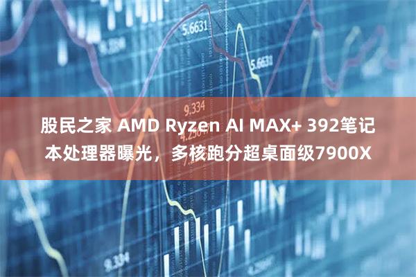 股民之家 AMD Ryzen AI MAX+ 392笔记本处理器曝光，多核跑分超桌面级7900X